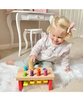 Melissa & Doug Deluxe Wooden Pound-a-Peg Toy With Hammer