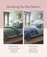 Laura Ashley Bramble Floral Cotton Reversible Comforter Sets