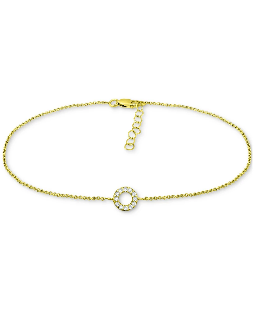 Giani Bernini Cubic Zirconia Circle Ankle Bracelet, Created for Macy's