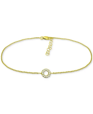 Giani Bernini Cubic Zirconia Circle Ankle Bracelet, Created for Macy's