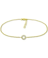 Giani Bernini Cubic Zirconia Circle Ankle Bracelet, Created for Macy's