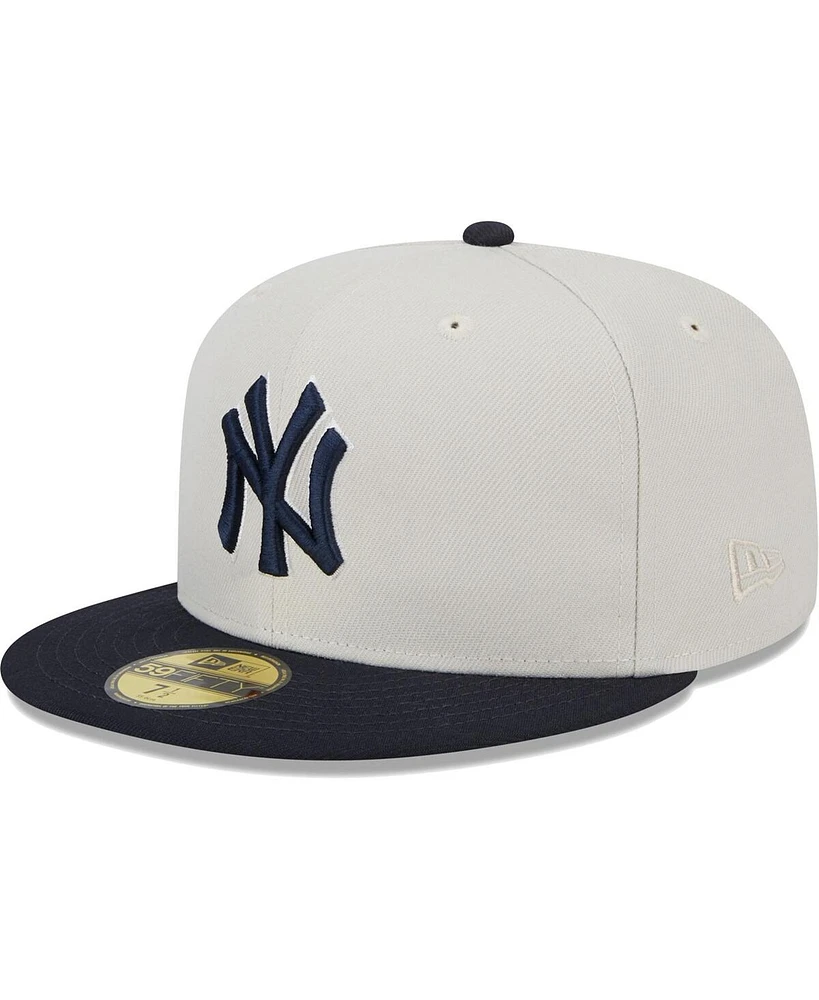 Men's New Era Gray, Navy New York Yankees World Class Back Patch 59FIFTY Fitted Hat