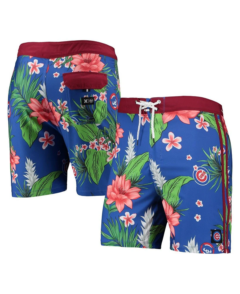 Men's Hurley x '47 Brand Royal Chicago Cubs Phantom Tailgate Swim Shorts