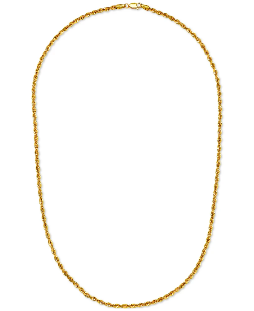 Sparkle Rope 20" Chain Necklace (3mm) in 14k Gold