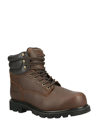 RefrigiWear Men's Men s Classic Brown Leather Composite Toe Work Boots - Durable, Comfortable, and Safe for Tough Jobs