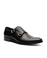 Blake McKay Men's Miles Dress Slip-On Cap Toe Double Monk Strap Loafer