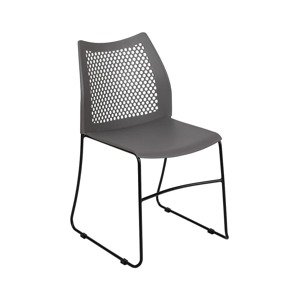 Home And Office Sled Base Stack Chair With Air-Vent Back - Guest