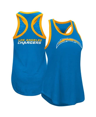 Women's G-iii 4Her by Carl Banks Navy Los Angeles Chargers Tater Tank Top