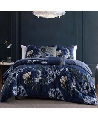 Bebejan Forget Me Not 100 Cotton Sateen 5 Piece Reversible Comforter Set