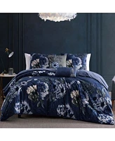 Bebejan Forget Me Not 100 Cotton Sateen 5 Piece Reversible Comforter Set