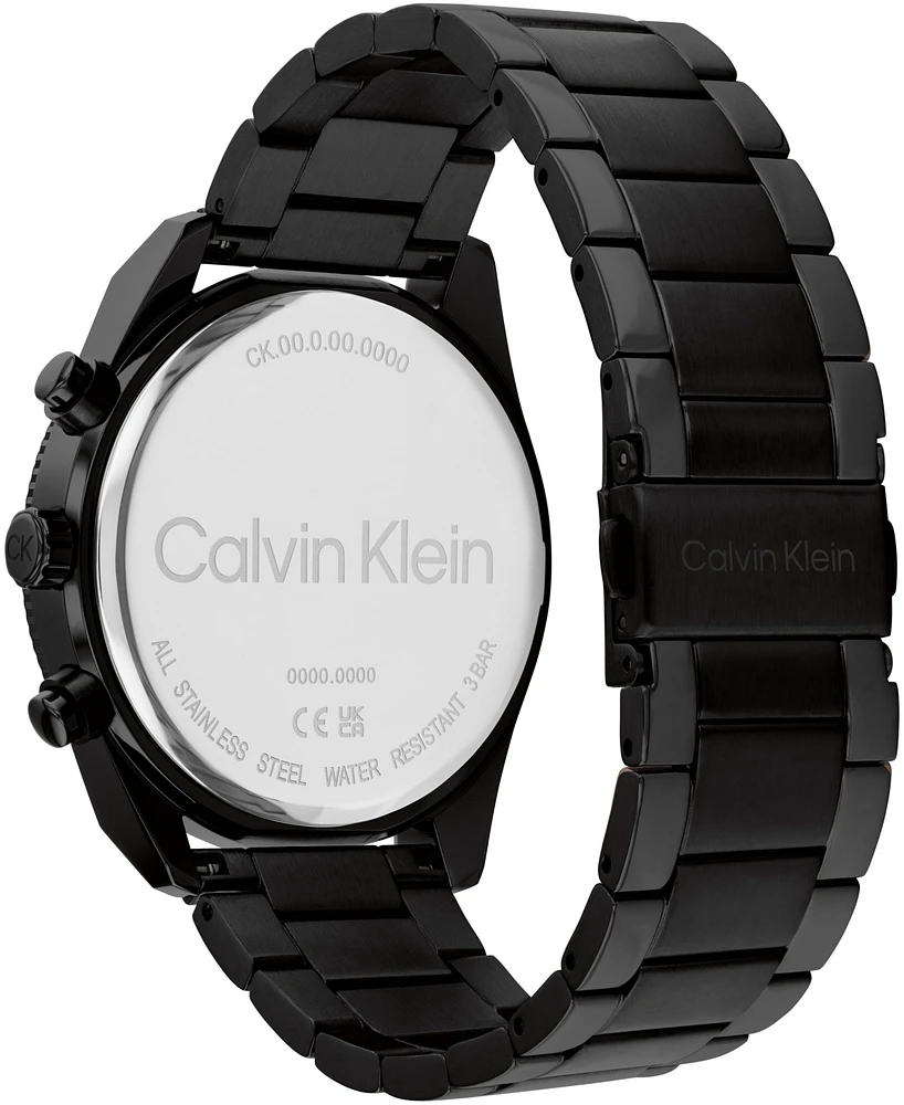 Calvin Klein Men's Multifunction Black Stainless Steel Bracelet Watch 44mm