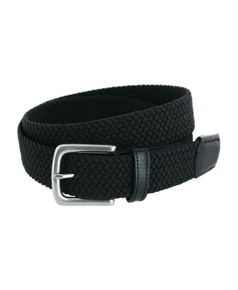Trafalgar Men's Riverside Solid Stretch Weave Belt