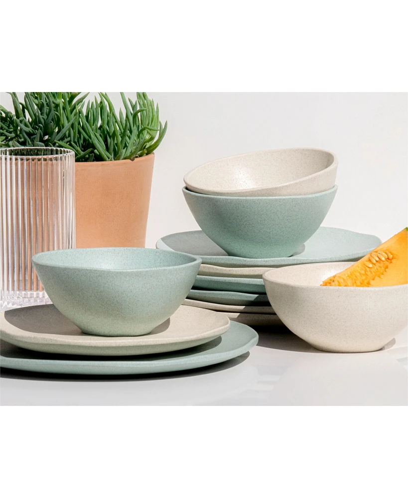 Abode Homewares 5.9" Wheat Pp 6-Piece Bowl Set