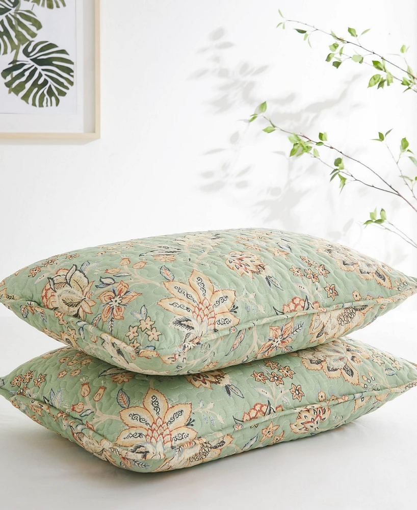 Southshore Fine Linens Jacobean Willow Oversized 3-Pc. Quilt Set