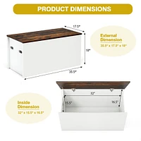 Flip-top Storage Chest Lift Top Storage Bench Wooden Deck Box Toy Box