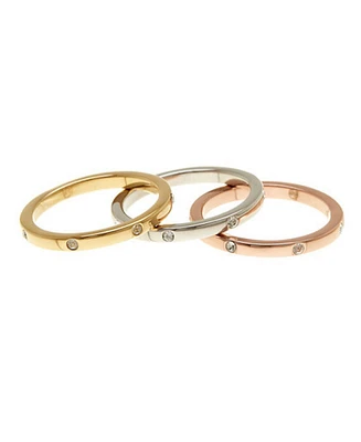 Adornia Three Band Dotted Eternity Set, 3 Pieces