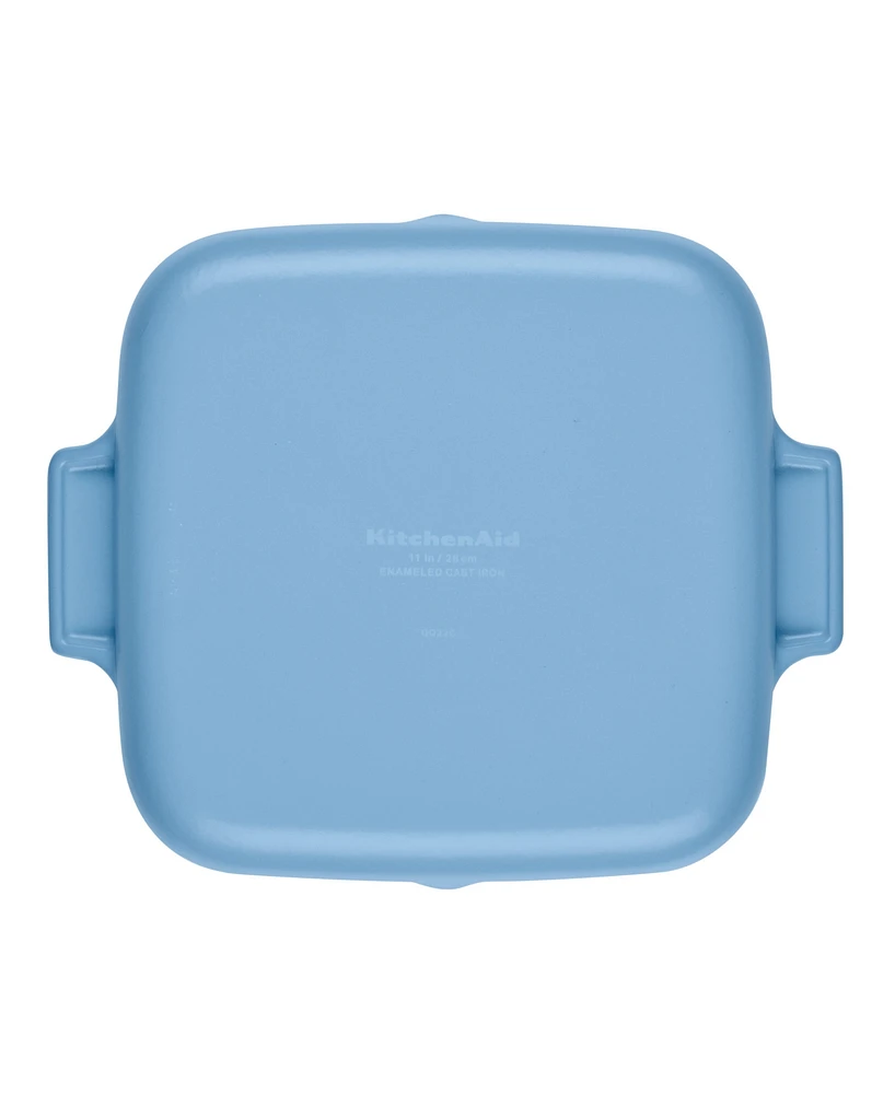 KitchenAid Enameled Cast Iron, 11" Square Grill Roasting Pan