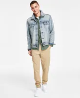 Levis Mens Regular Fit Denim Trucker Jacket Classic Western Shirt Tapered Jogger Pants