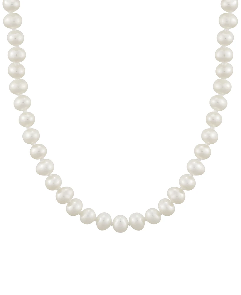 Children's Cultured Freshwater Oval Pearl (4-1/2mm) 13" Collar Necklace