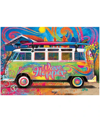 Eurographics Incorporated Volkswagen Wave Hopper Collectible Bus-Shaped Tin Puzzle, 550 Pieces