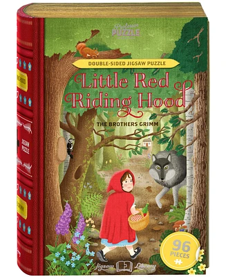 Professor Puzzle the Brothers Grimm's Little Red Riding Hood Double-Sided Jigsaw Puzzle, 96 Pieces