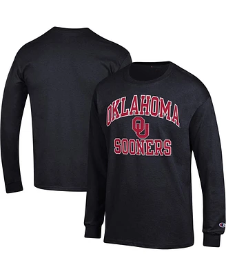Men's Champion Black Oklahoma Sooners High Motor Long Sleeve T-shirt