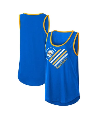 Women's G-iii 4Her by Carl Banks Blue Daniel Suarez A Game Scoop Neck Tank Top