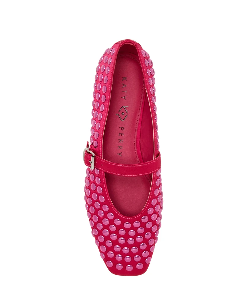 Katy Perry Women's The Evie Mary Jane Studded Flats - Luminous Pink