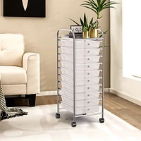 10 Drawer Rolling Storage Cart Scrapbook Paper Office School