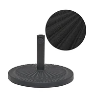 vidaXL Parasol Base Resin Round Black 30.9 lb