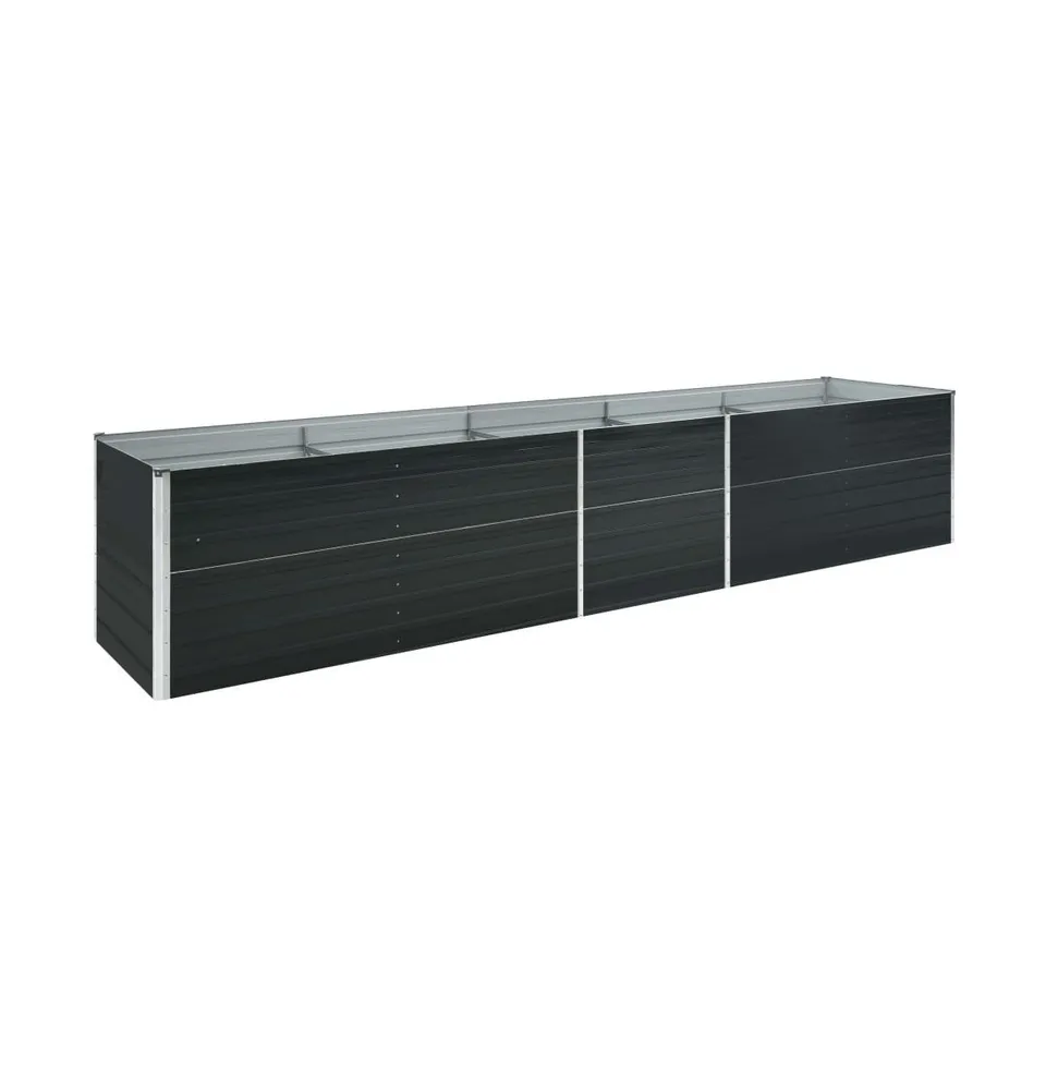 Garden Raised Bed Galvanized Steel 157.5"x31.5"x17.7" Anthracite