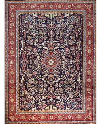 Bashian One of a Kind Sarouk 9'5" x 13' Area Rug