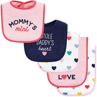 Hudson Baby Infant Cotton Terry Bib and Burp Cloth