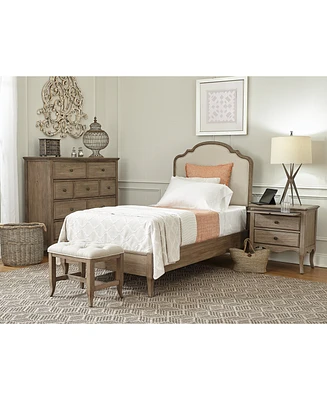 Provence Upholstered Twin Bed 3-Pc. Set (Bed, Nightstand & Dresser)