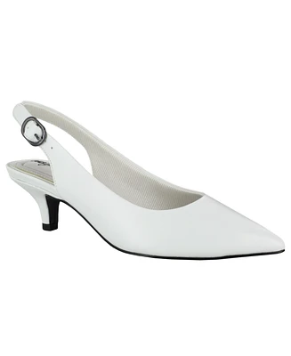 Easy Street Women's Faye Slingback Buckle Closure Pumps