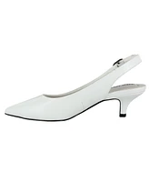 Easy Street Women's Faye Slingback Buckle Closure Pumps