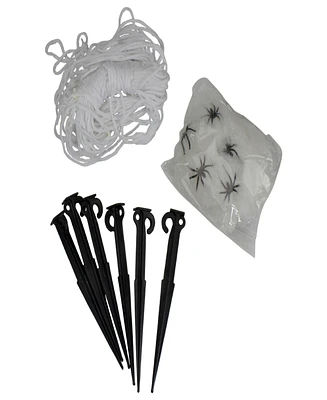 9.8' Giant Outdoor Spider Web Halloween Decoration Set, 12-Piece