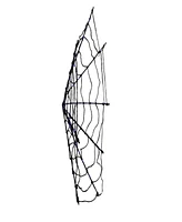 16" Lighted Battery Operated Spider Web Halloween Decoration with Led Lights