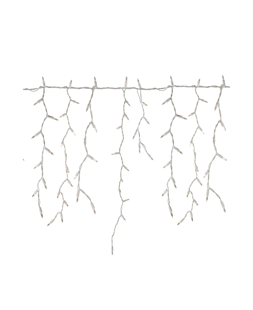 300 Count Clear Mini Icicle Christmas Lights 18' Wire