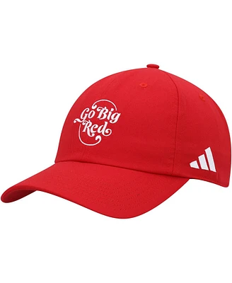 Men's adidas Scarlet Nebraska Huskers Slouch Adjustable Hat