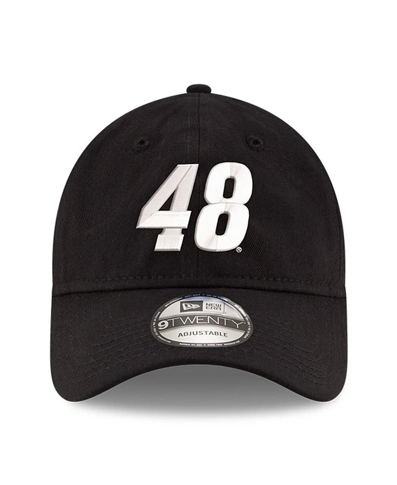 Men's New Era Black Alex Bowman Enzyme Washed 9TWENTY Adjustable Hat