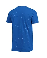 Men's Original Retro Brand Royal Lincoln Lions Bleach Splatter T-shirt