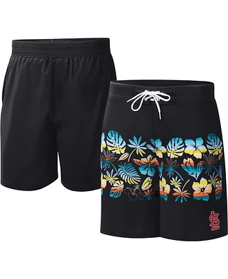 Men's G-iii Sports by Carl Banks Black St. Louis Cardinals Breeze Volley Swim Shorts