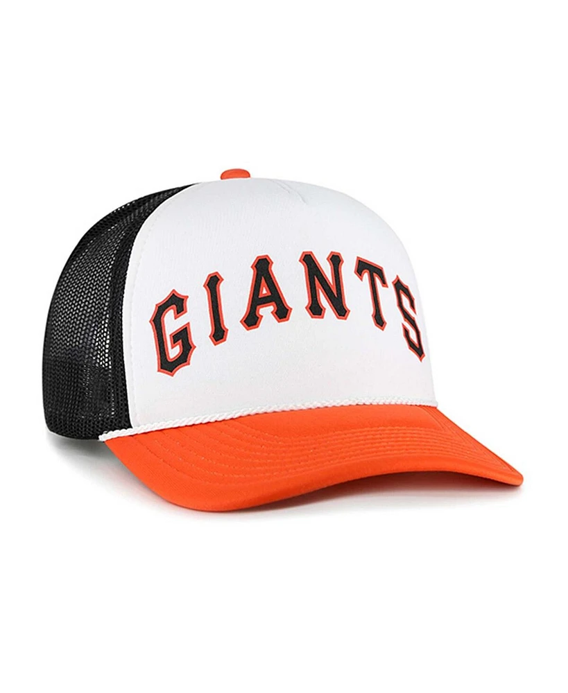 Men's '47 Brand White San Francisco Giants Foam Front Script Trucker Snapback Hat