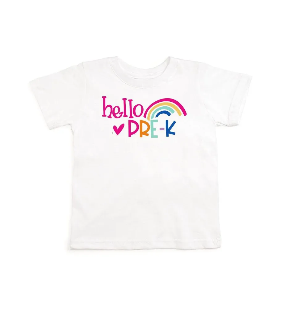 Sweet Wink Toddler Girls Hello Pre-k Short Sleeve T-Shirt