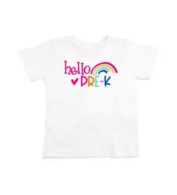 Sweet Wink Toddler Girls Hello Pre-k Short Sleeve T-Shirt