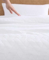 Closeout! Tommy Bahama Home Wicker Woven Solid 3 Piece Duvet Cover Set, Full/Queen
