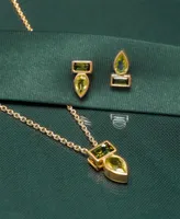 Audrey by Aurate Peridot (3/8 ct. t.w.) & Green Tourmaline (1/3 ct. t.w.) Bezel Stud Earrings in Gold Vermeil (Also available in Morganite & Pink Topa