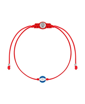 Super Guardian - Navy Enamel Evil Eye Red String Bracelet