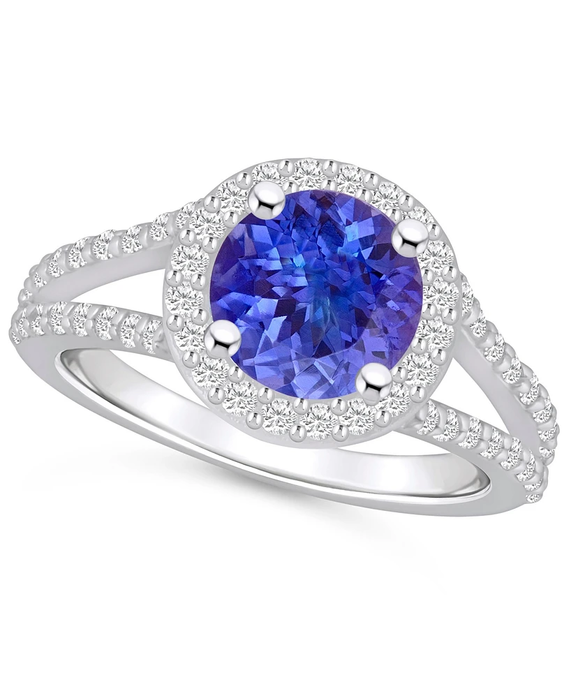 Macy's Tanzanite (2 Ct. t.w.) and Diamond (1/2 Halo Ring